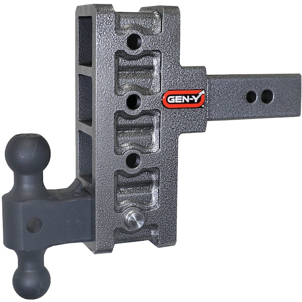 MEGA-DUTY 2.5 Shank 6 Offset Drop 3.5K TW 32K Hitch & GH-0161 Dual-Ball